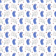 winter pattern with christmas items
