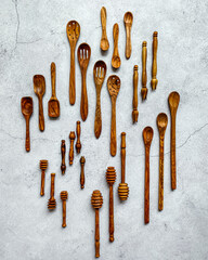 Kitchen utensils made from Olive wood on the island of Crete