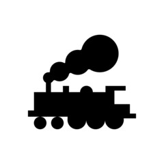 Vector icon train isolated on white background. Vector illustration.