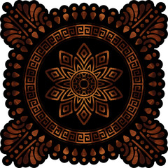 Carpet print , Rug Vintage Arabic pattern. circular