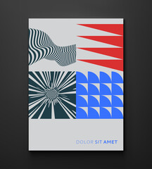 Cover design template. Abstract geometric pattern. Vector illustration for brochure, flyer, cover, poster, presentation, portfolio or banner.