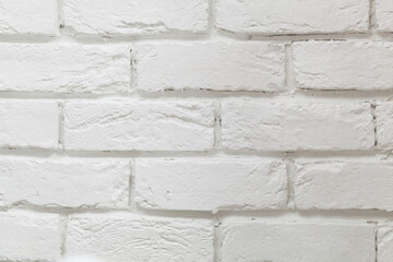 A close-up of a white brick wall.