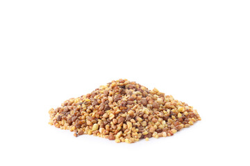 Dry buckwheat tea isolated on white background