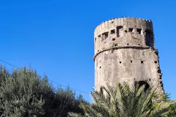 Zelfklevend Fotobehang Liguria San Remo Sanremo old saracen tower