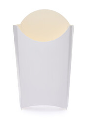 Empty paper bag on white background. Container for food