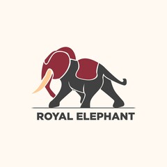Set elephant logo - vector illustration, emblem design on icon background