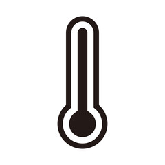 thermometer line icon on white background