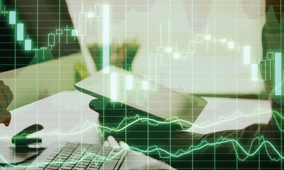 Human is checking Bitcoin price chart on digital exchange, cryptocurrency future price action prediction.