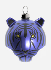Christmas tiger ball isolated 3d render illustration
