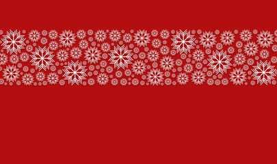 Naklejka na ściany i meble Decoration for a Merry Christmas and a Happy New Year. white snowflakes on a red background. preparation for the winter holidays.