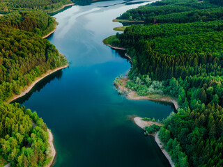 aerial view of the river