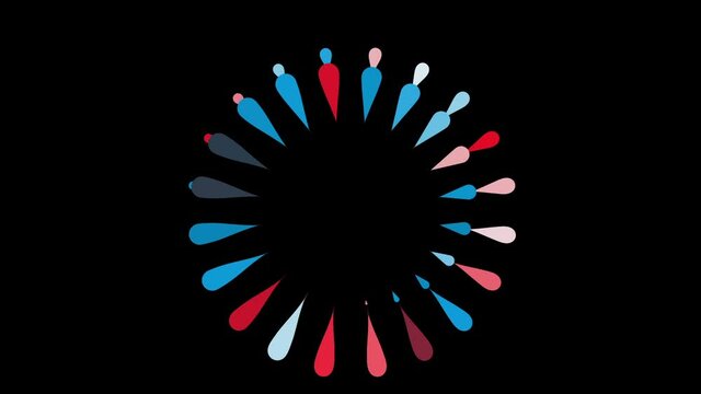 
Abstract animated motion graphic, high-tech science technology background
