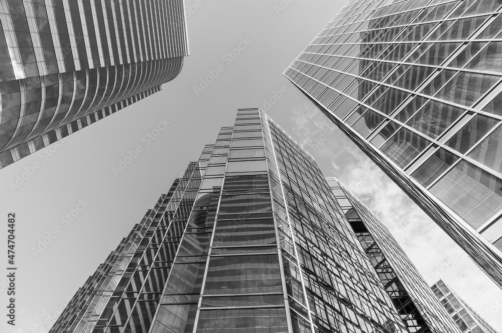 Poster exterior of modern architecture. building abstract background