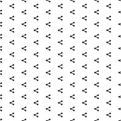 Square seamless background pattern from black share symbols. The pattern is evenly filled. Vector illustration on white background