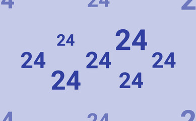 Seamless pattern of large isolated blue around the clock symbols. The pattern is divided by a line of elements of lighter tones. Vector illustration on light blue background
