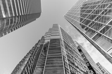 Fototapeta premium Exterior of modern architecture. Building abstract background