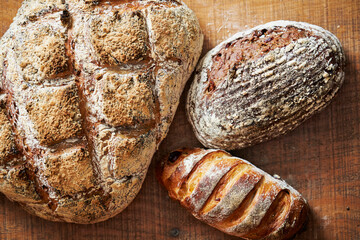 Fermented Rye Bread and Whole Wheat Bread
