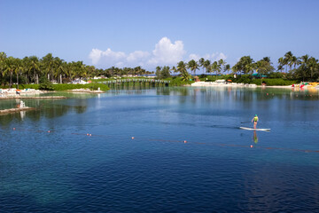  Paradise beach in Nassau, Bahamas