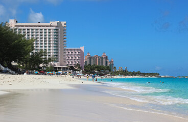Obraz premium Paradise beach in Nassau, Bahamas