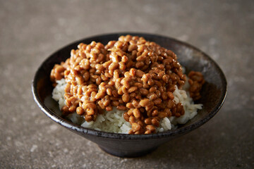 Natto over white rice