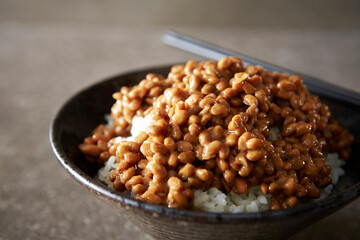 Natto over white rice