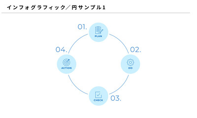 インフォグラフィック、シンプルな円デザイン1、中央にロゴスペース、ベクター