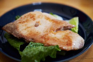 grilled fish on a plate 