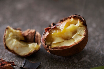 roasted chestnuts on the grill