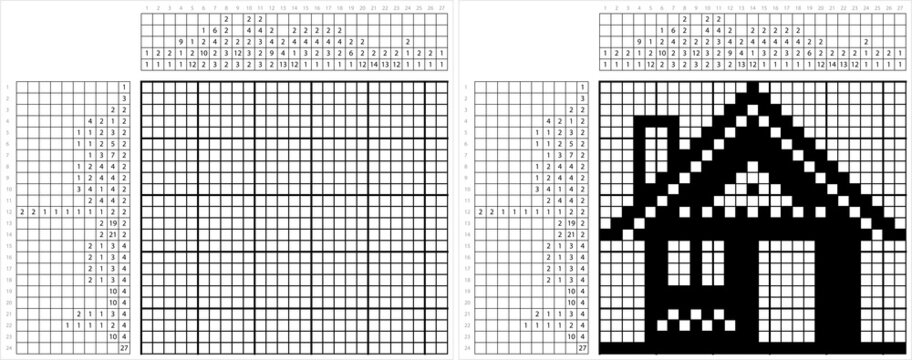 Home Icon Nonogram Pixel Art M_2112001