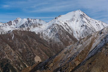 snow covered mountains