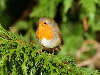 robin on a branch