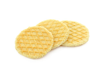 Biscuit crackers isolated on white background