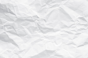 Obraz premium White crumpled paper texture background.