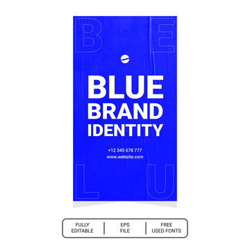 social media template for brand with blue identical color