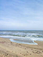 Empty morning summer sea beach background
