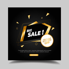 Big Sale square social media post collection design template