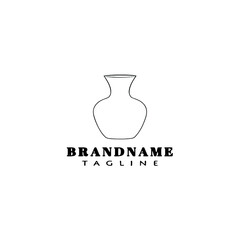 decanter logo cartoon icon design template black isolated vector illustration