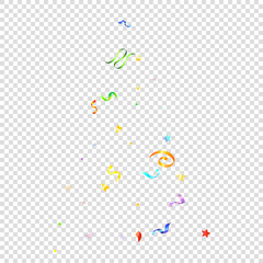 Fototapeta premium ribbon serpentine tinsel red spiral color curly