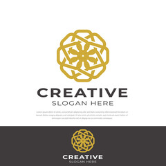 Elegant abstract tree leaf flower design logo,Symbol,icon universal creative premium template