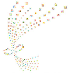 nœud design motif carré 