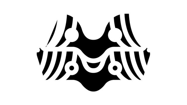 thighs ems training animated glyph icon thighs ems training sign. isolated on white background