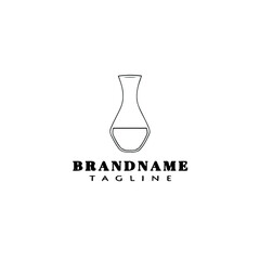 decanter logo cartoon icon design template black isolated vector illustration