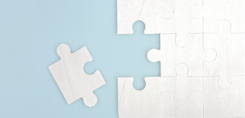 Obraz premium Connecting jigsaw puzzle. Business solutions