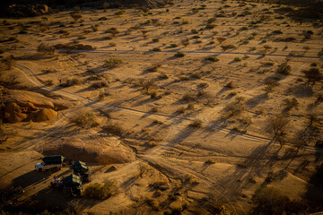 Sunset seen from Spitzkoppe camping, Namibia