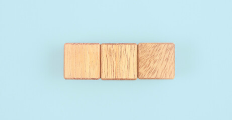 Stack wooden blocks.empty space