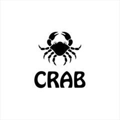claw crab logo, seafood animal vector illustration