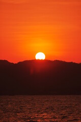 Scenic sunset above Gulf of Siam, Thailand