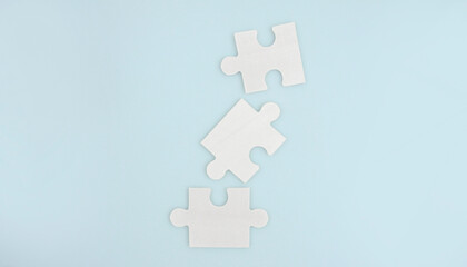 Connecting jigsaw puzzle. Business solutions