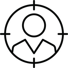 Target audience icon Isolated On Transparent Background vector image.