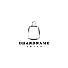 Obraz premium decanter logo cartoon icon design template black isolated vector illustration